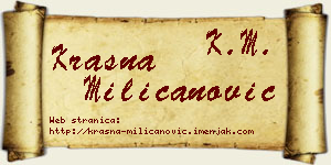 Krasna Milicanović vizit kartica